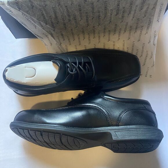 Florsheim Low Coronis Steel Toe Work Shoes FS2000 Black Leather Sz 10.5 NEW - Picture 2 of 9